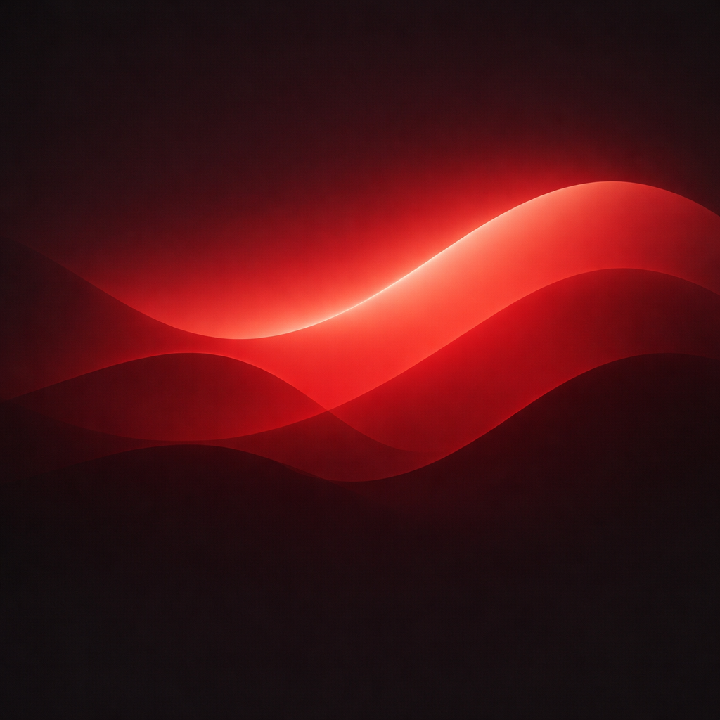 Abstract red light gradient used as a conceptual visual to represent interpretation and variability in red light systems.