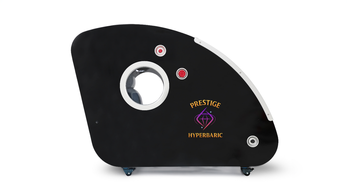Prestige Hyperbaric Grand Sphere of Power hard shell HBOT chamber side profile displayed in isolated product view