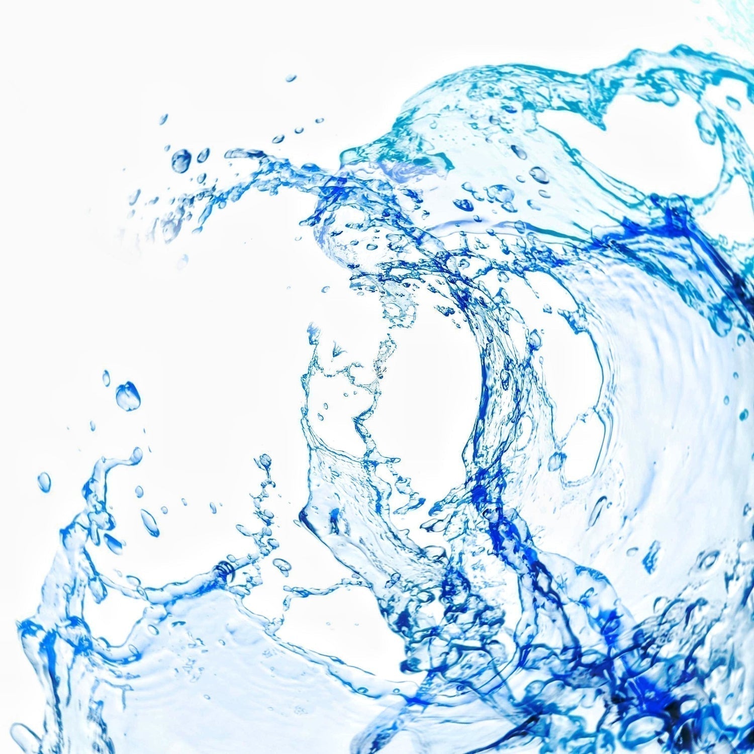 Abstract image of dynamic flowing water illustrating hydrogenated, ionized, and structured water concepts used in modern water conditioning and hydration systems.