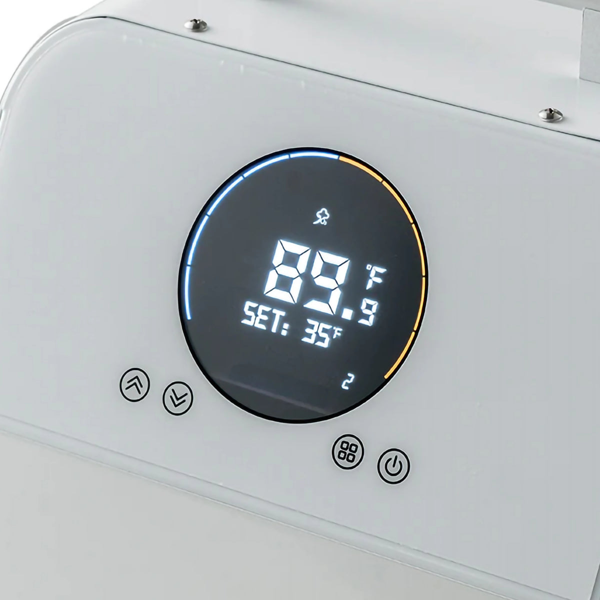 1.0 HP cold plunge chiller touchscreen interface showing precise temperature control and system monitoring display