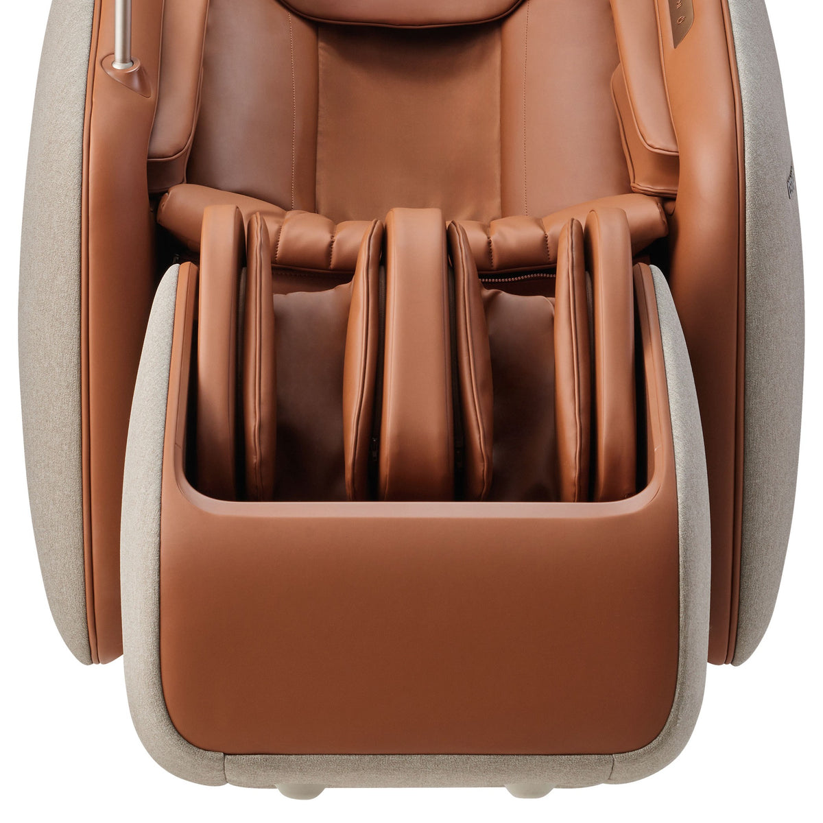 Ceragem Pause M10 massage chair foot and calf section showing air compression massage chambers and lower body coverage