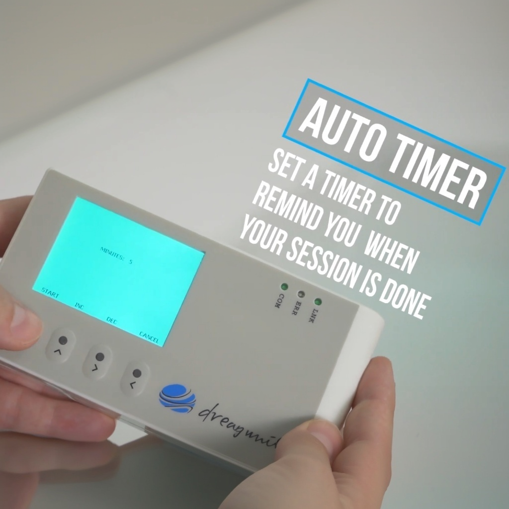 Dreampod ice bath control panel showing timer function and digital interface for managing cold plunge sessions
