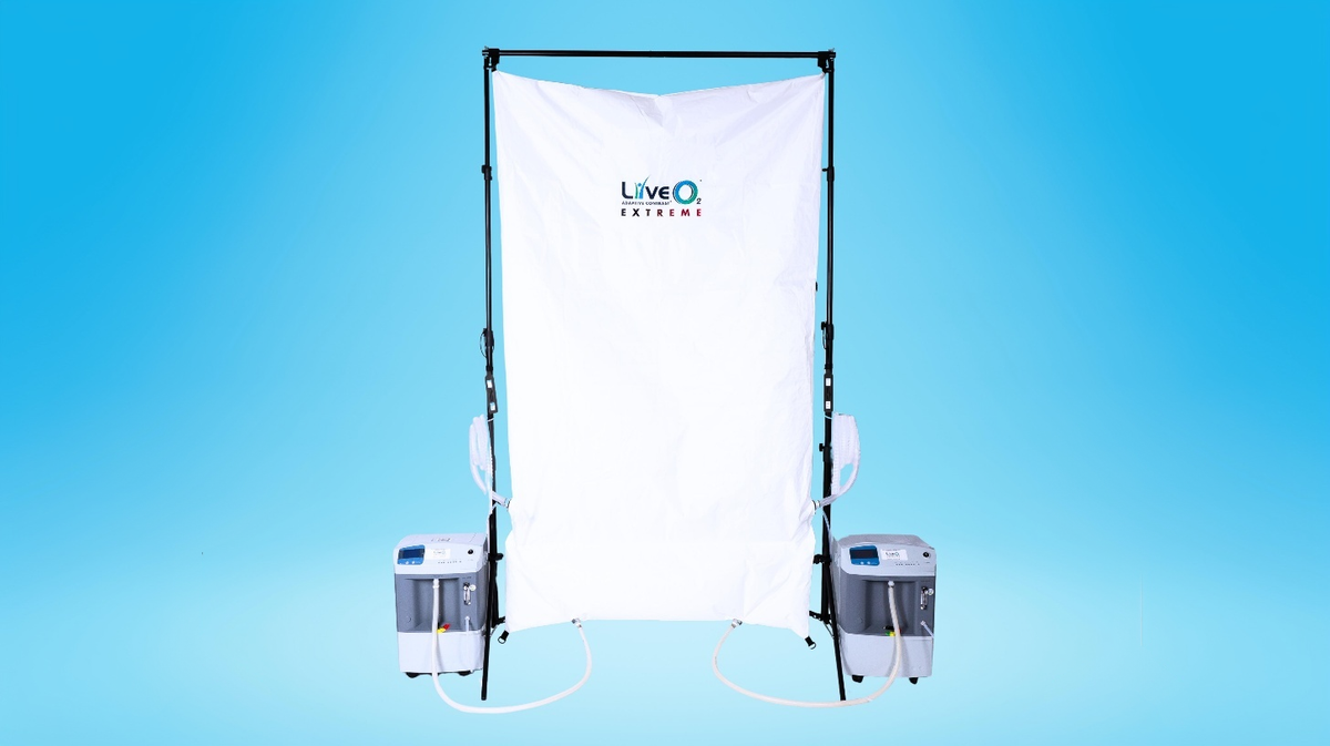 LiveO2 Dual User Extreme complete adaptive contrast EWOT system with dual air separators, reservoir, frame kit, and tubing