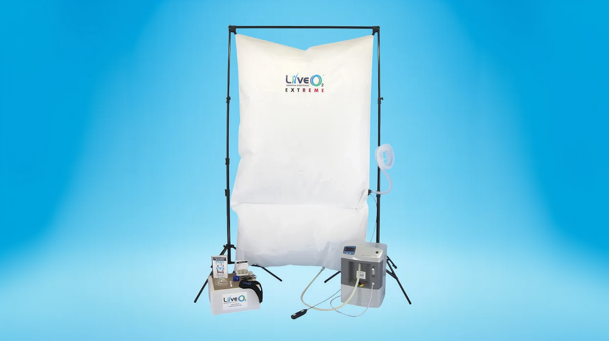LiveO2 Extreme adaptive contrast EWOT system complete kit with reservoir, frame kit, tubing, air separator, and accessories