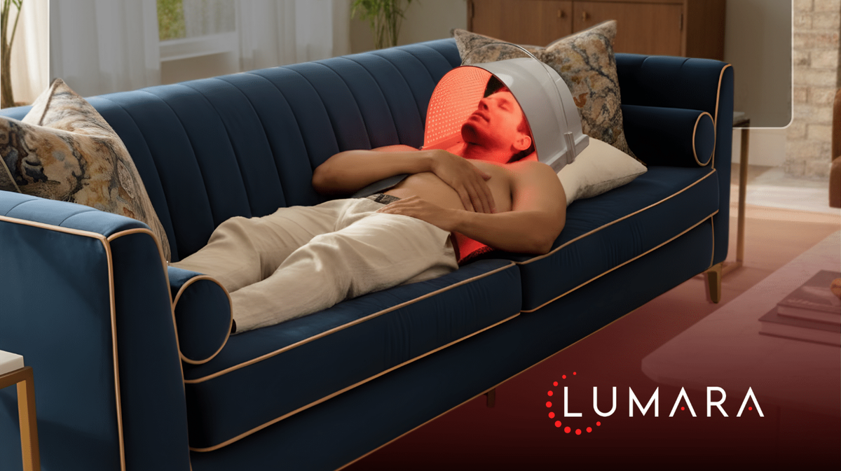 Lumara Illuminate V2 red light therapy panel full body use in home recovery setting