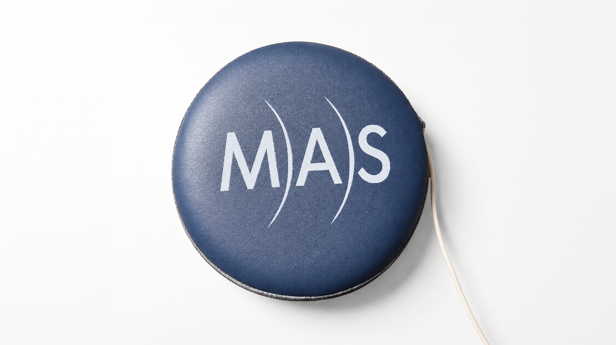 MAS round analog PEMF targeted applicator pad with cable connection for localized pulsed electromagnetic field therapy sessions