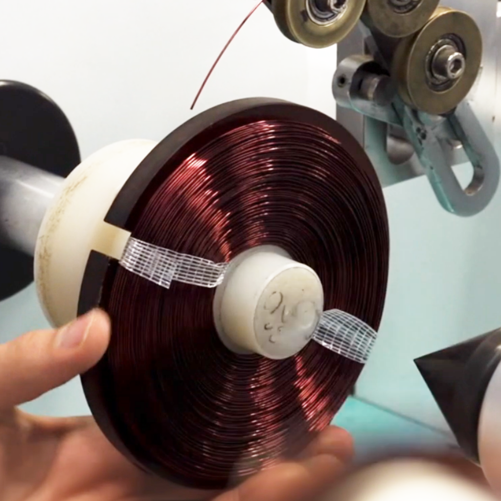 MAS Vital PEMF copper coil winding process during electromagnetic applicator manufacturing for full-body pulsed electromagnetic field therapy system assembly
