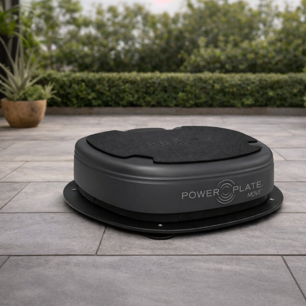 Power Plate MOVE Power Shield vibration reduction platform designed to help minimize vibration transfer through flooring during whole body vibration training.