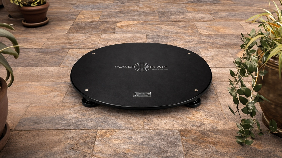 Power Plate MOVE Power Shield vibration reduction platform designed to help minimize vibration transfer through flooring during whole body vibration training.
