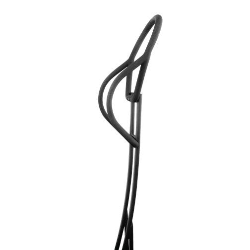 Side view of Power Plate MOVE stability bar showing support handle structure for standing vibration exercises