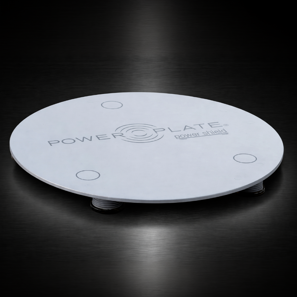 Power Plate my5 Power Shield vibration reduction platform accessory designed to reduce floor vibration beneath Power Plate whole body vibration systems