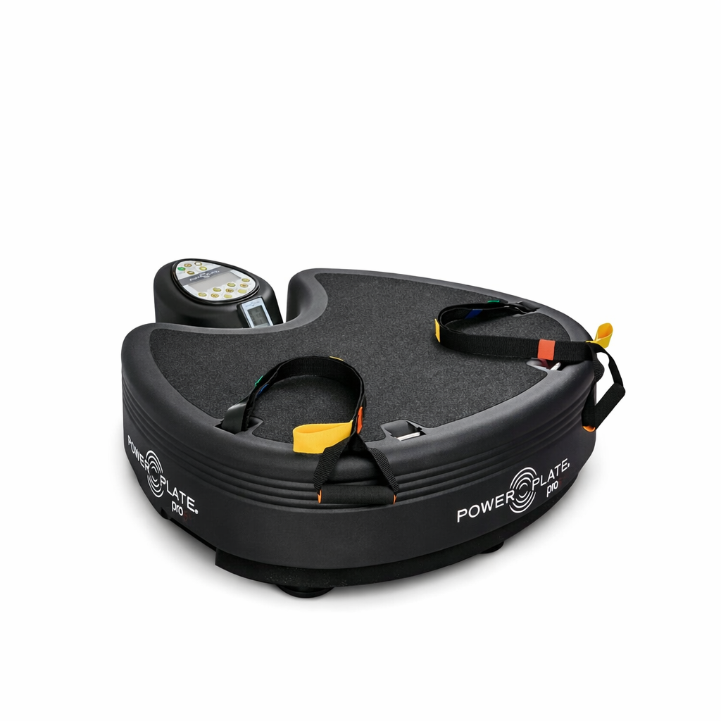 Power Plate pro5 commercial whole body vibration platform with integrated resistance straps