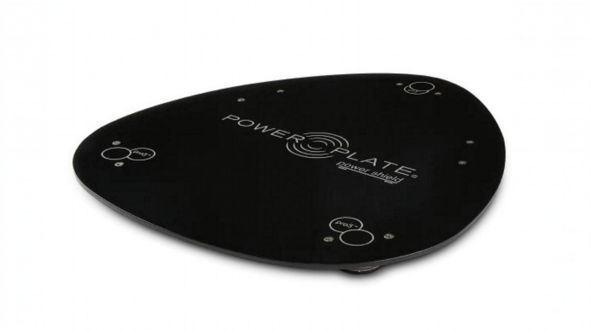 Power Plate pro5 Power Shield vibration reduction platform accessory designed to reduce floor vibration beneath Power Plate pro5 vibration systems