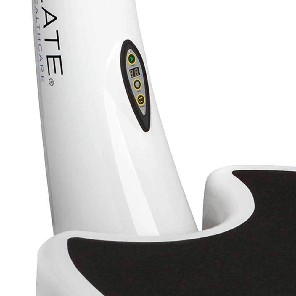 Power Plate pro7HC healthcare vibration platform integrated side control panel and quick access buttons