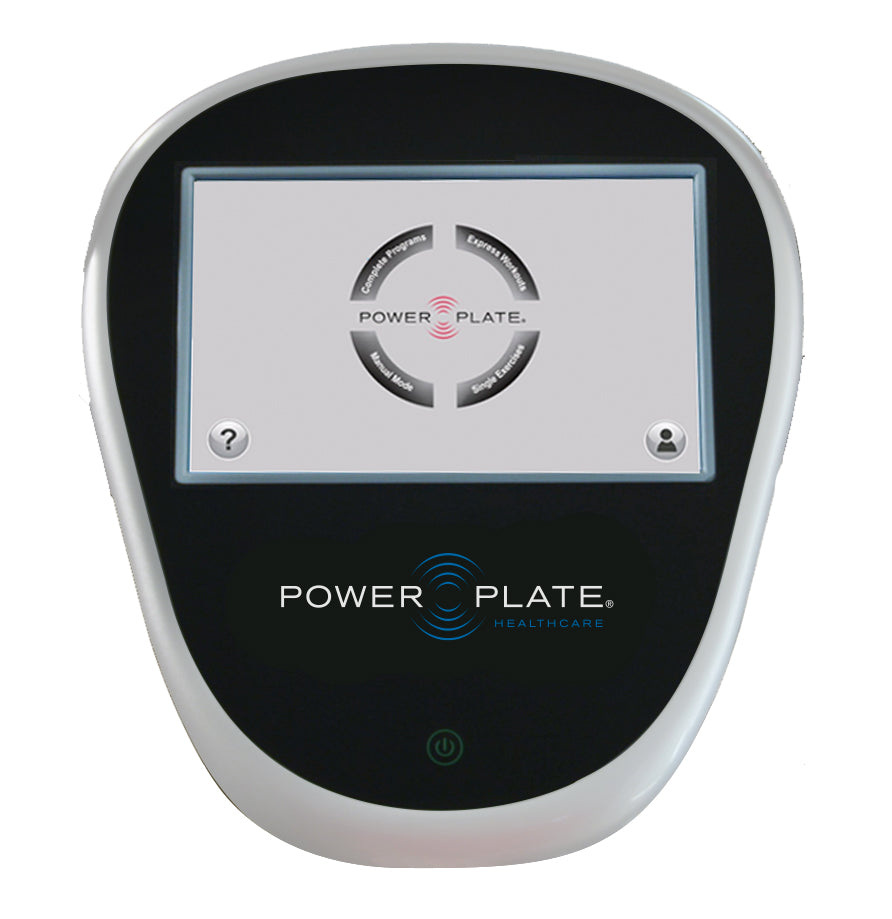 Power Plate pro7HC healthcare vibration platform touchscreen control console with therapy program interface