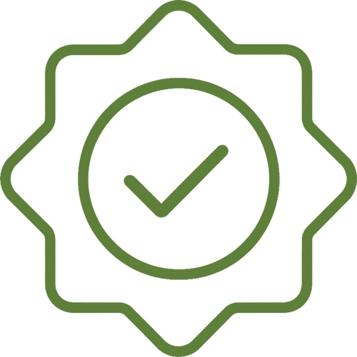 SanaVi authorized brand access trust bar icon with verified badge and checkmark