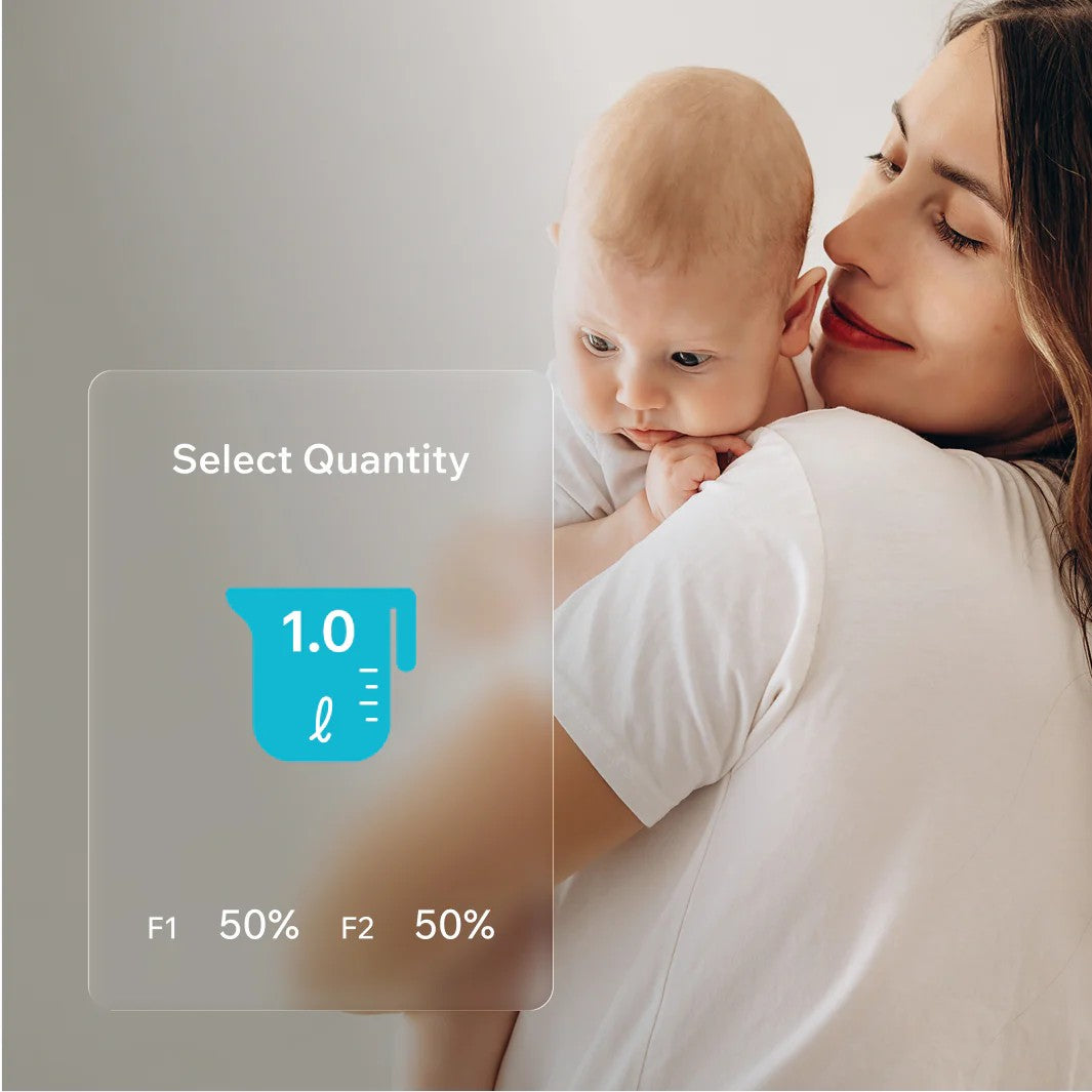 Tyent ACE-13 Turbo water ionizer fixed quantity dispensing feature used in family kitchen setting