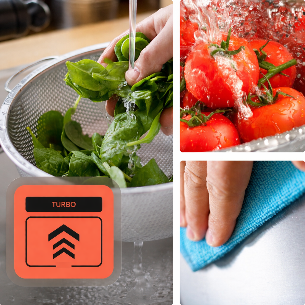 Tyent ACE-13 Turbo water ionizer turbo mode cleaning vegetables surfaces and household items with water